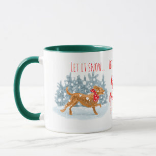 Christmas mug golden doodle fun custom