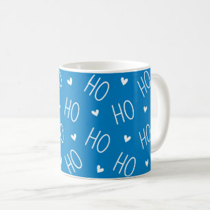 Christmas Mug Ho Ho Ho Santa Heart Cute Elegant