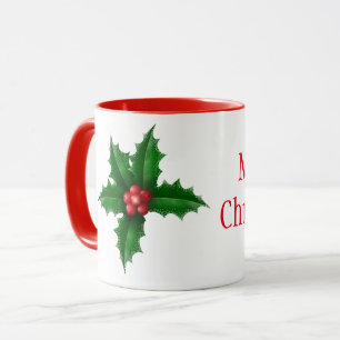 Christmas Mug-Holly Mug