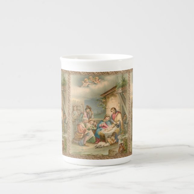 Christmas Mug, Jesus Christ Bone China Mug (Front)