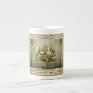 Christmas Mug, Jesus Christ, Merry Christmas Bone China Mug
