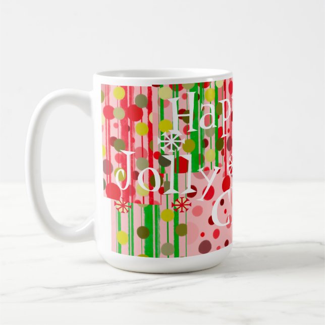Christmas mug - Jolly Happy Holiday Cheers (Left)