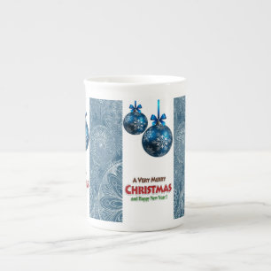 Christmas Mug, Merry Christmas Bone China Mug