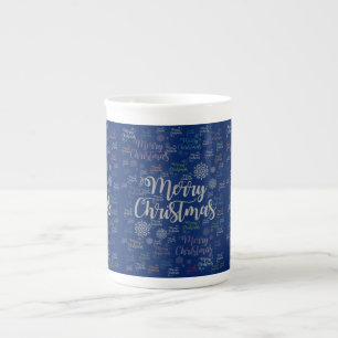 Christmas Mug, Merry Christmas Bone China Mug
