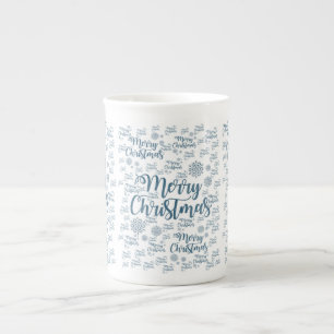 Christmas Mug, Merry Christmas Bone China Mug