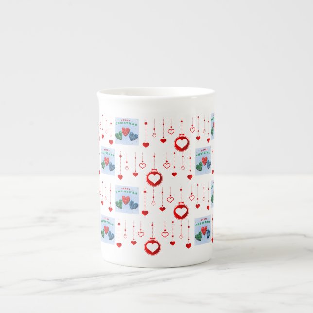 Christmas Mug, Merry Christmas Bone China Mug (Front)