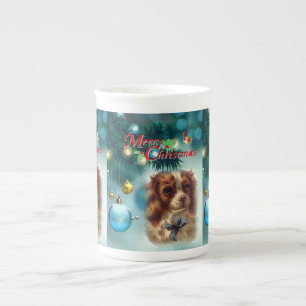 Christmas Mug, Merry Christmas Dog Bone China Mug