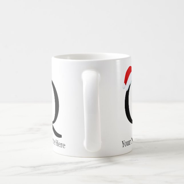 Christmas Mug "Q" Initial (Handle)