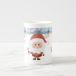 Christmas Mug, Santa Bone China Mug