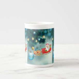 Christmas Mug, Santa Bone China Mug