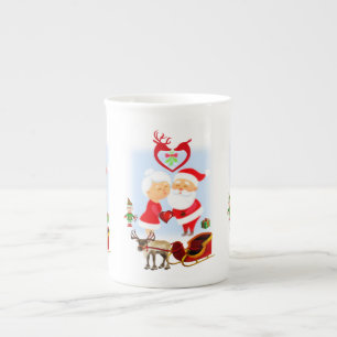 Christmas Mug, Santa Bone China Mug