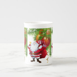 Christmas Mug, Santa Bone China Mug