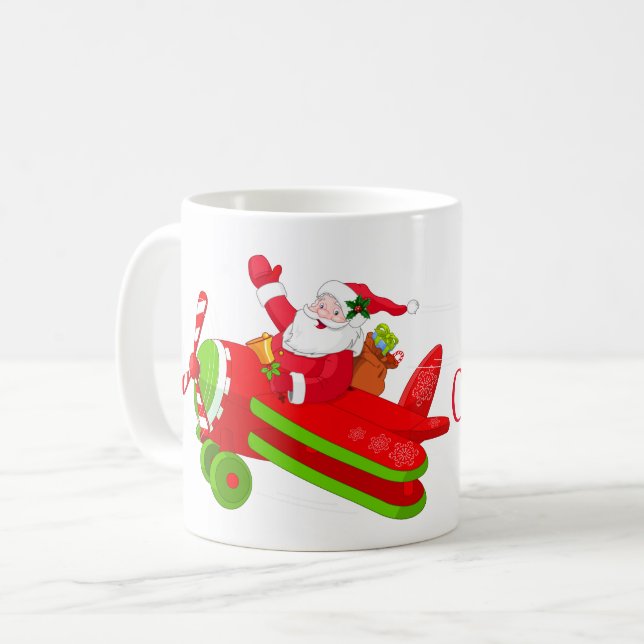 Christmas Mug-Santa Coffee Mug (Front Left)