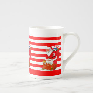 Christmas Mug, Santa, Merry Christmas Bone China Mug