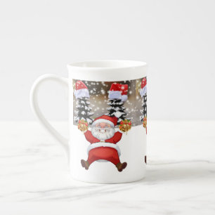 Christmas Mug, Santa, Merry Christmas Bone China Mug