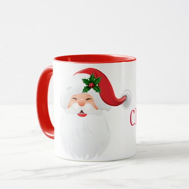Christmas Mug-Santa Mug (Front Left)