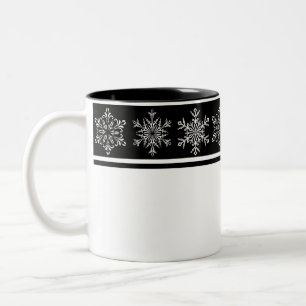 Christmas Mug-Snowflakes Two-Tone Coffee Mug