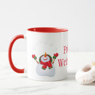Christmas Mug-Snowman-Frohliche Weihnachten Mug