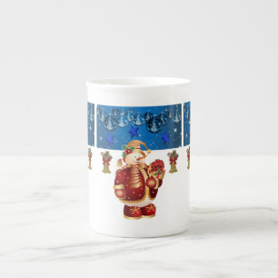 Christmas Mug, Snowman, Merry Christmas Bone China Mug