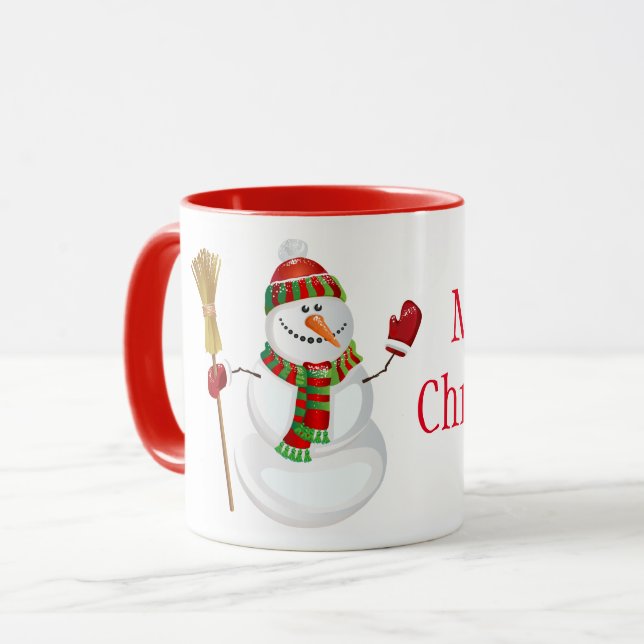 Christmas Mug-Snowman Mug (Front Left)