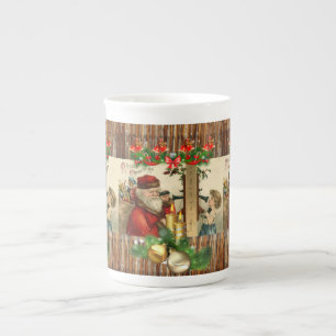 Christmas Mug, Vintage Bone China Mug