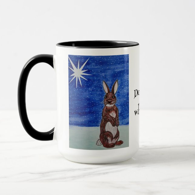 Christmas mug with bunny (Left)