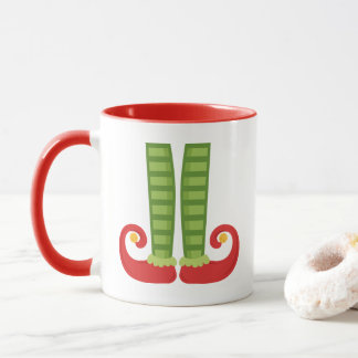Christmas Mug with Elf Shoes