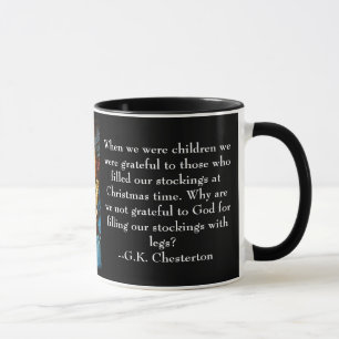 Christmas Mug with G.K. Chesterton quote