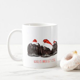 Christmas Mug with Hippos, Wake us when it's over