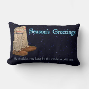 Christmas Mukluks Lumbar Cushion
