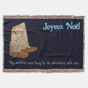 Christmas Mukluks Throw Blanket