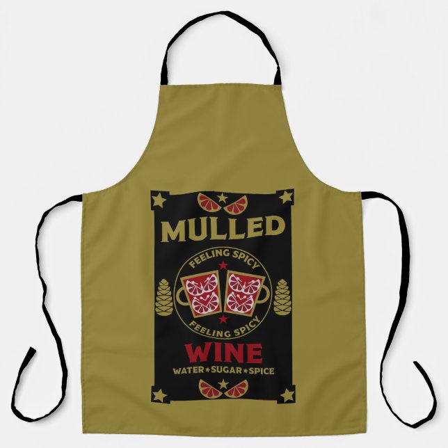 Christmas Mulled Red Wine  Apron (Front)