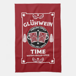 Christmas Mulled Red Wine Glühwein Tea Towel