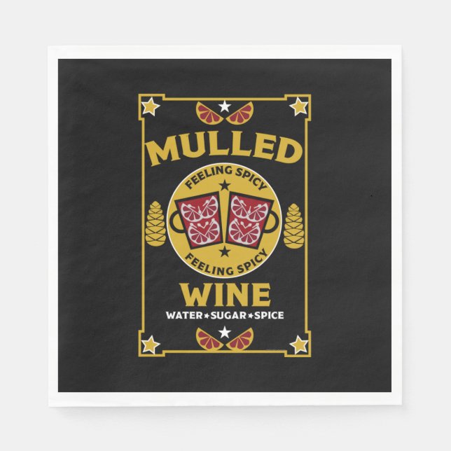 Christmas Mulled Red Wine  Napkin (Front)
