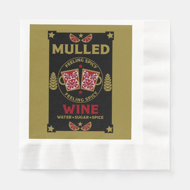 Christmas Mulled Red Wine  Napkin (Front)