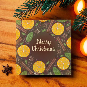 Christmas mulled wine spicy brown card
