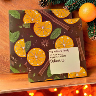 Christmas mulled wine spicy pattern brown envelope