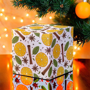 Christmas mulled wine spicy white favour box