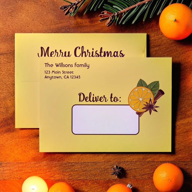 Christmas mulled wine spicy yellow envelope (Christmas mulled wine spicy yellow envelope)