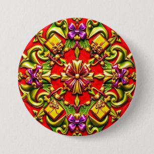 CHRISTMAS ~ Multicoloured Button
