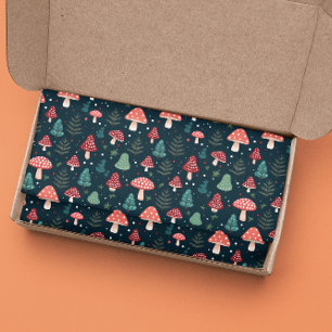 Christmas Mushroom Pattern Holiday Tissue Paper
