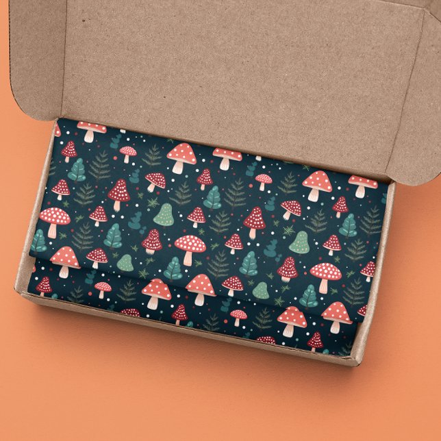 Christmas Mushroom Pattern Holiday Tissue Paper (Creator Uploaded)