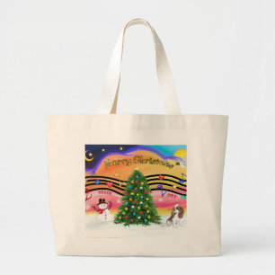 Christmas Music 2 - Cavalier (Blenheim F) Large Tote Bag