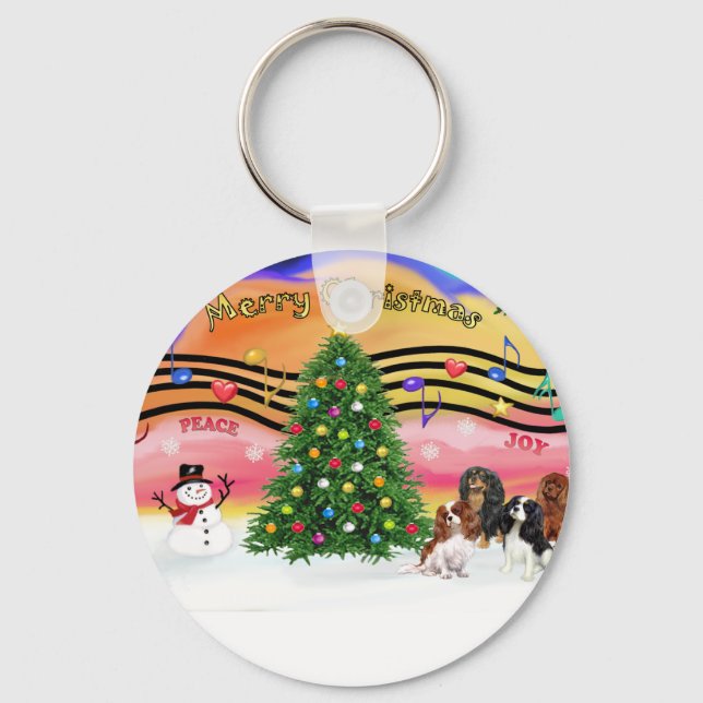 Christmas Music 2 - Cavaliers (four) Key Ring (Front)