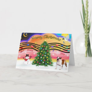 Christmas Music 2 - English Bulldog (5) Holiday Card