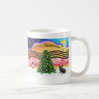 Christmas Music 2 - French Bulldog (black 10) Coffee Mug