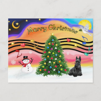 Christmas Music 2 - Scottish Terrier Holiday Postcard
