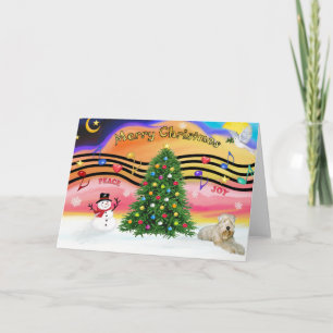 Christmas Music 2 - Wheaten Terrier (ld) Holiday Card