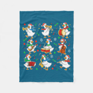 Christmas Music Goose Teacher Shirt, Holiday Music Fleece Blanket