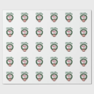 Christmas Music Is Jam Jar Pine Wreath Headphones Wrapping Paper